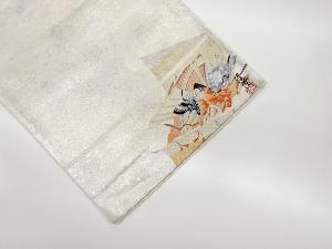 リサイクル　紅葉に貴女模様織出し袋帯